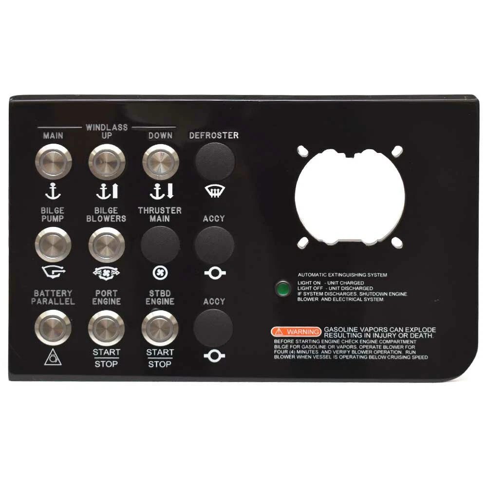 Sea Ray Boat Switch Panel 2350774-A - Black Acrylic 85233783