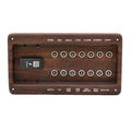 Hurricane Boat Push Button Breaker Panel - FunDeck Woodgrain