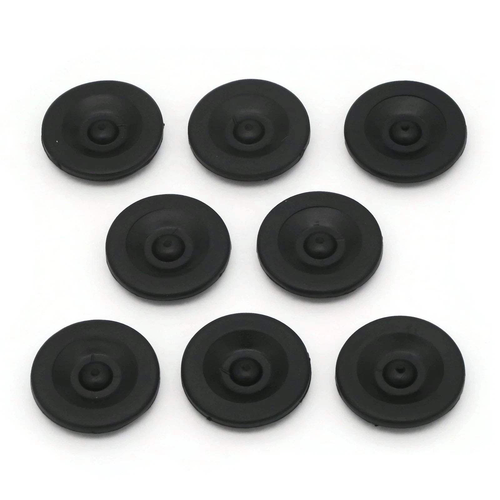 8-Pack Black Rubber Grease Plug Hub Dust Caps for Tiedown Trailer Camper Axle