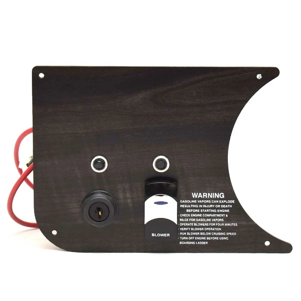 Boat Ignition Switch Panel - Inboard 4-Position Woodgrain