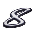 Rinker Boat Model Decal - 8 Eight Faux Chrome Sticker