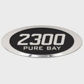 Blue Wave 2300 Pure Bay Boat Raised Decal - Silver - Black Sticker