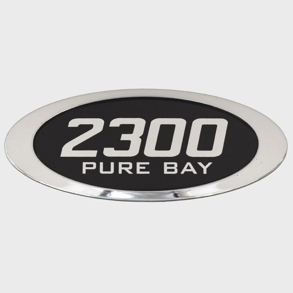 Blue Wave 2300 Pure Bay Boat Raised Decal - Silver - Black Sticker