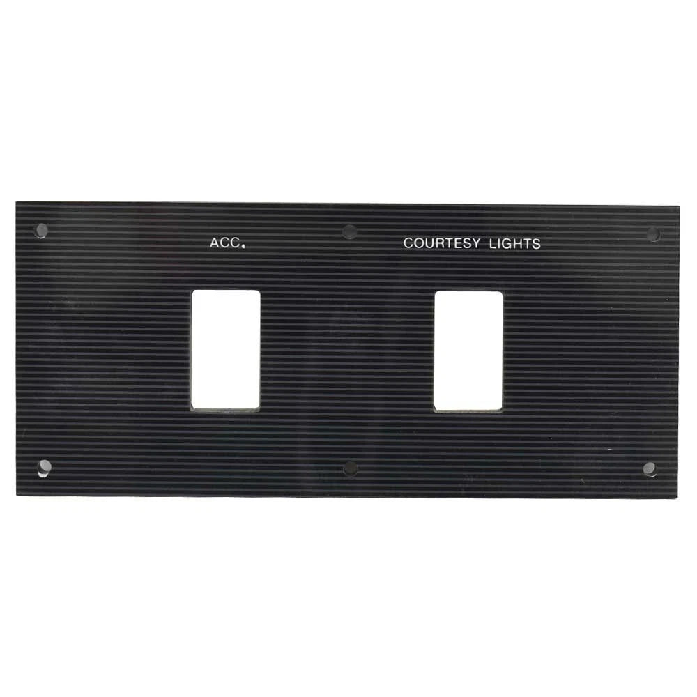 Bass CAT Boat Blank Rocker Switch Panel - ACC Courtesy with Lines