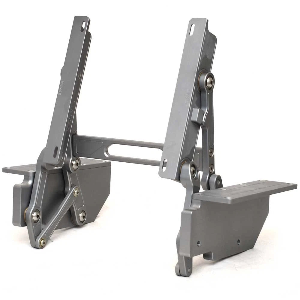 Skier's Choice Boat Flip-Up Lounge Seat Hinge 116295 - Gray Anodized