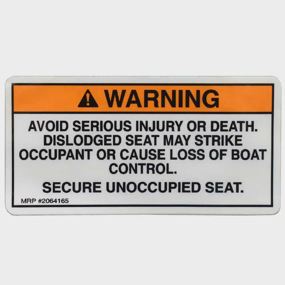 Sea Ray Boat Warning Decal Sticker 2064165 - Dislodged Seat