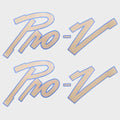 Lund Boat Emblem Decal Stickers - Pro-V Gold Navy Blue (pair)
