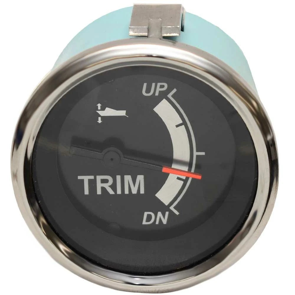 Veethree Boat Trim Gauge 67365F - 2 Inch Black Sterling Suzuki