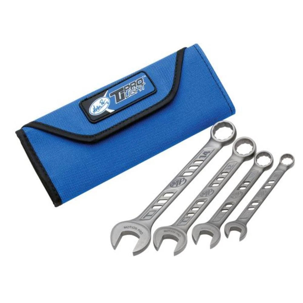 Motion Pro 08-080466 TiProlight Titanium Comb 4 Pce Wrench Set, 8, 10,12, 14 Mm