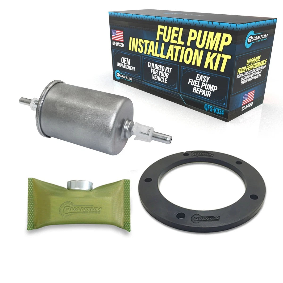 2011-2017 John Deere Gator AM136612 Fuel Pump Kit +filter +tank Seal QFS