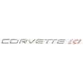 Malibu Boat Raised Decal - Corvette LS1 Silver Black Red 18 1/2 Inch