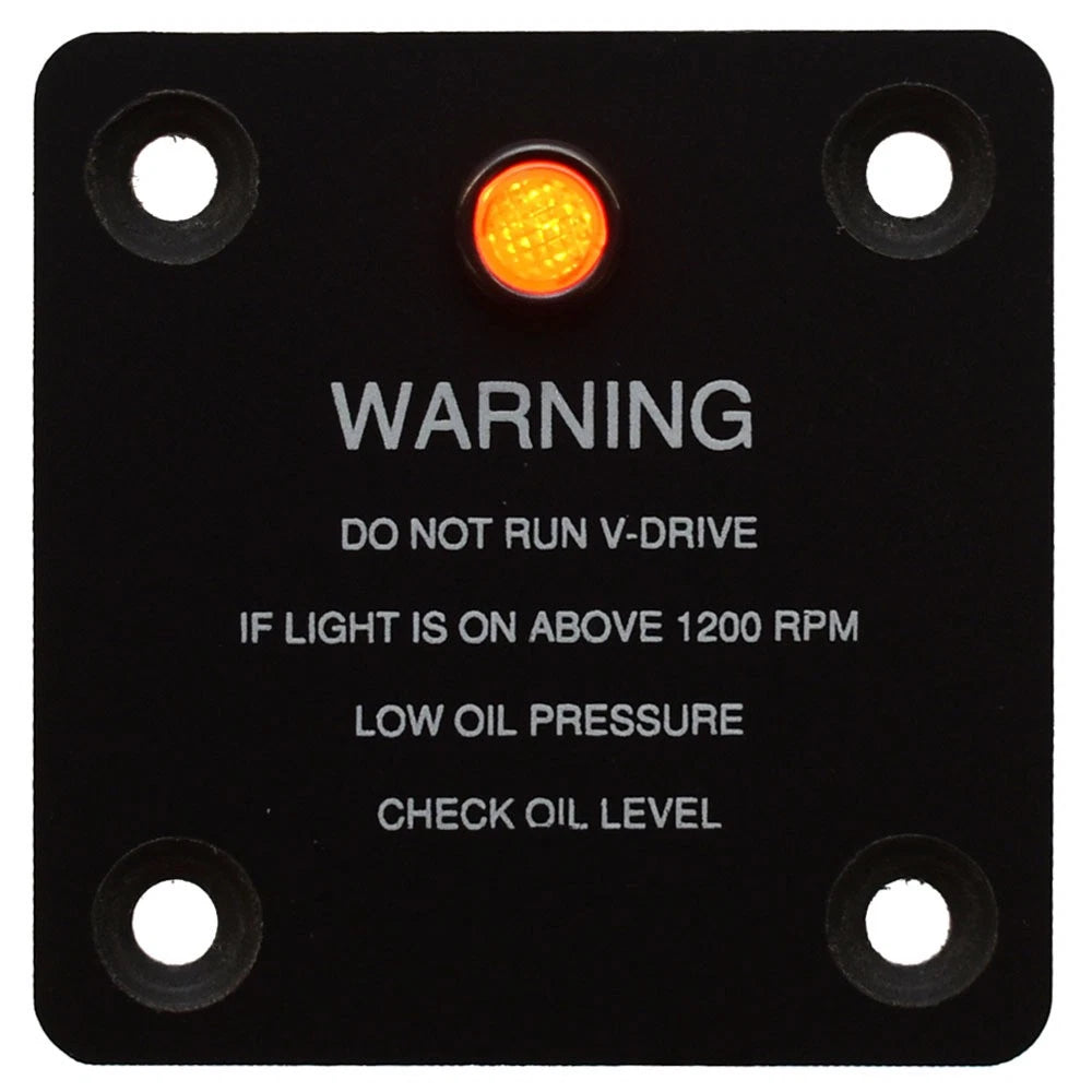 Skier's Choice Boat Oil Pressure Indicator Panel 103884 - 2 1/4 Inch