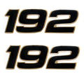 Mako Boat Raised Decals 138301 - 192 Black Gold Stickers (pair)