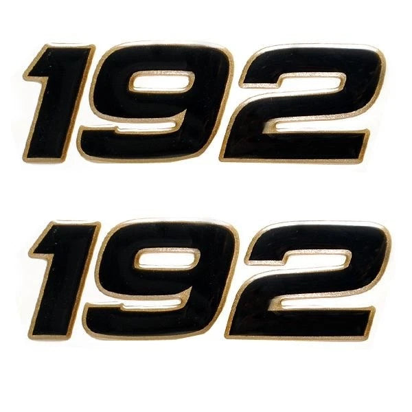 Mako Boat Raised Decals 138301 - 192 Black Gold Stickers (pair)