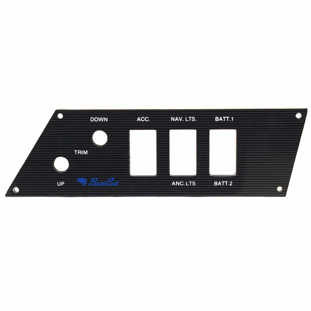 Bass CAT Boat Blank Switch Panel - Striped 9 3/8 X 2 3/4 Inch