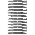12 Pack: Toothed Mulching Mower Blade Fits John Deere Replaces AM137328