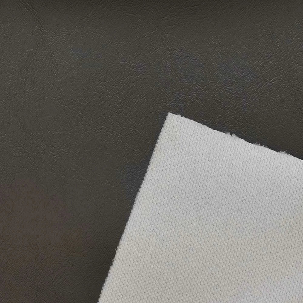 Boat Knit Back Vinyl - Dark Charcoal Faux Leather 54 Inch (YD)