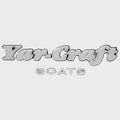 Yar-Craft Boat Raised Brand Decal - White - Black - Silver Sticker