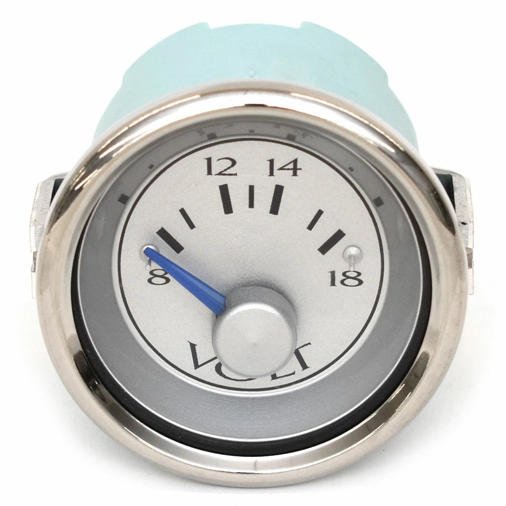 Veethree Boat Volt Meter Gauge 78904PDFB - 18 Volt 2 Inch Silver