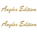 Crestliner Boat Brand Decals - Angler Edition Gold Sticker (pair)