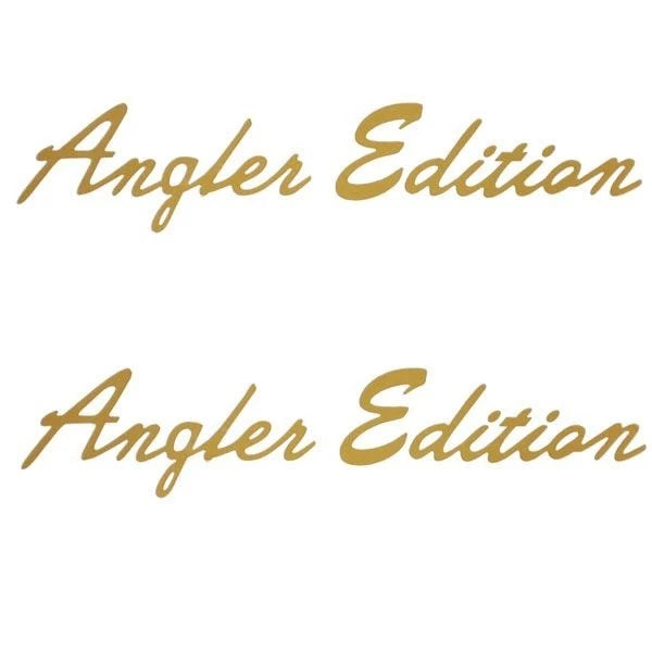 Crestliner Boat Brand Decals - Angler Edition Gold Sticker (pair)
