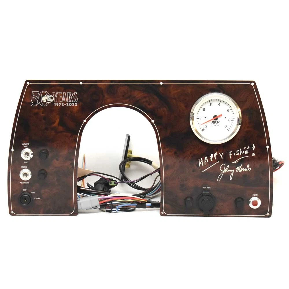 Tracker Boat Gauge Panel 361575 - 50th Anniversary 19 1/2 Inch Woodgrain