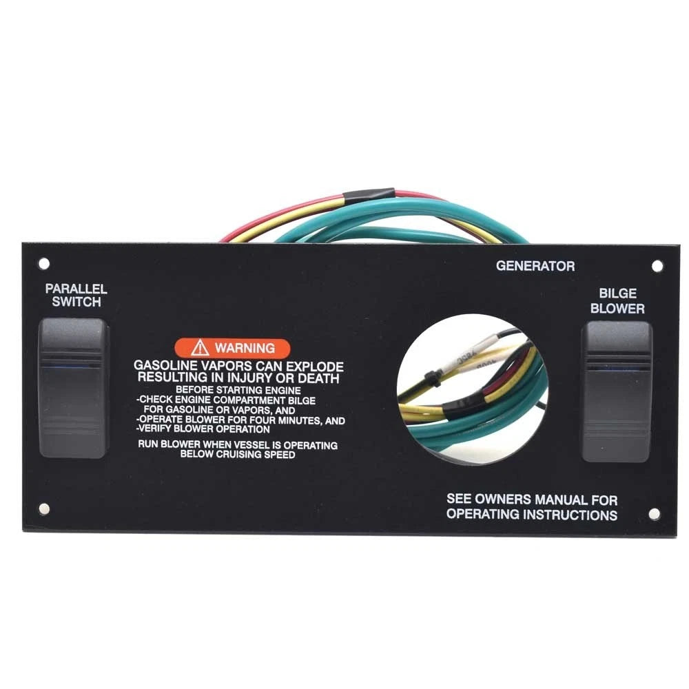 Sea Ray Boat Generator Switch Panel 2257627 - 9 X 4 Inch Black