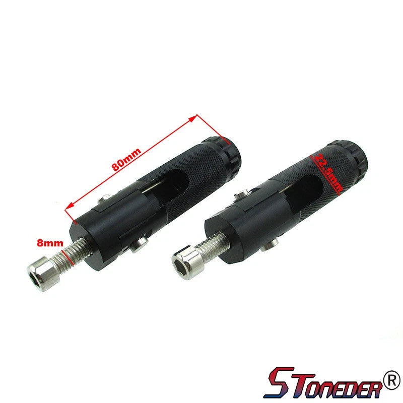 STONEDER Aluminum Folding Footpegs Rider Foot Rest Pegs Set for Motorcycle