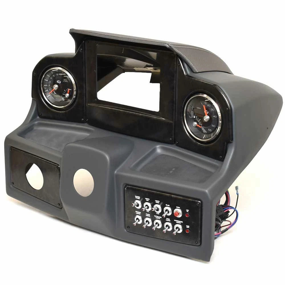 G3 Boat Steering Console Panel 73427410 - Dash with Faria Gauges Gray