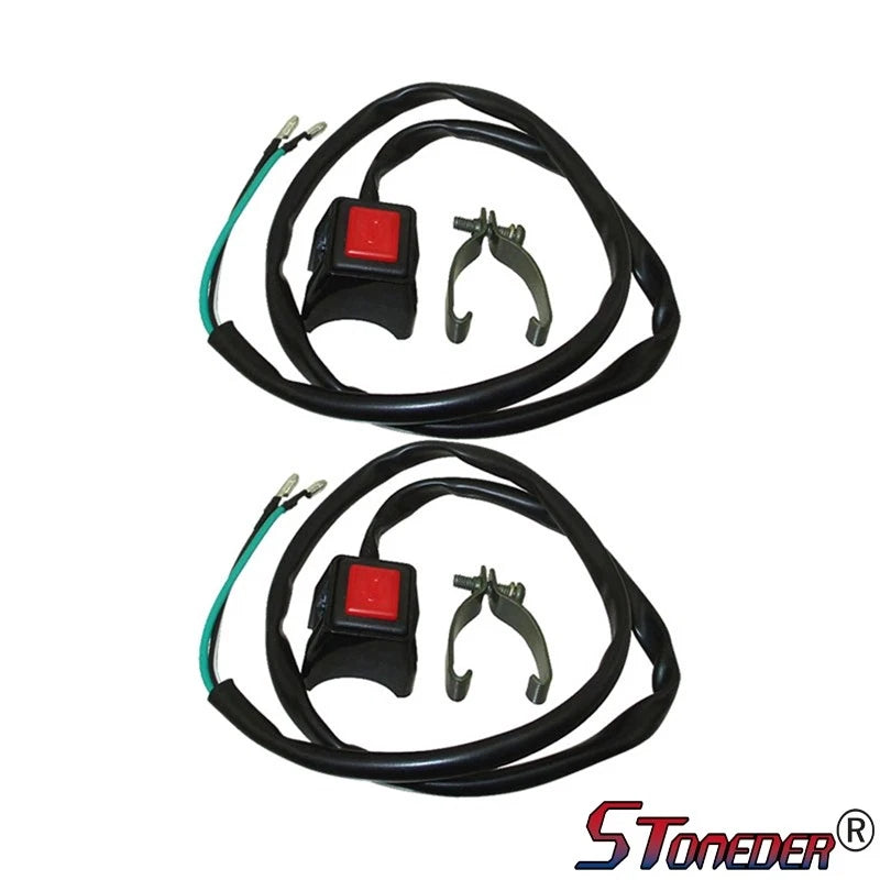 STONEDER 2x Button Handle Kill Off Switch 22mm for Chinese Pit Motor Dirt Bike