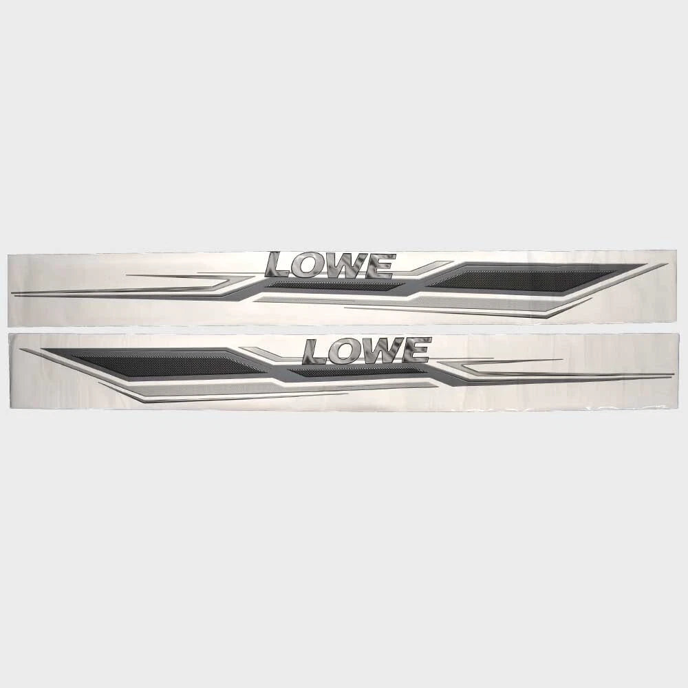 Lowe Boat Graphic Decals 2348907 - FM 1800 - 1900 Silver (set of 2)