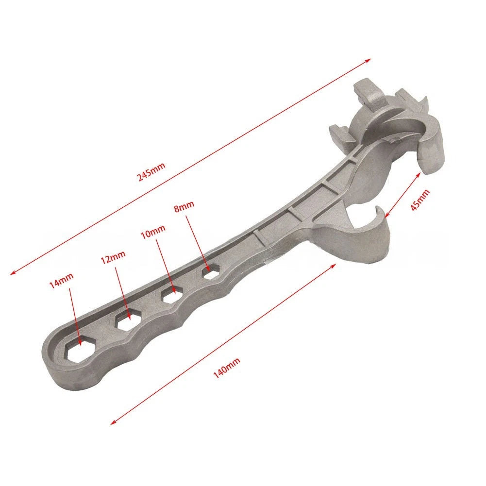 Multi Function Aluminum Alloy Bucket Opener Tool for Metal and for Plastic Use