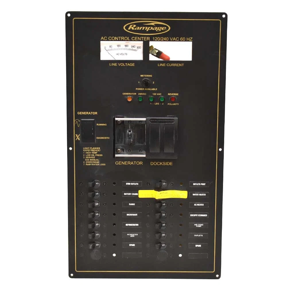 Rampage Boat Breaker Panel V1207900 - Control Center 120/240VAC 60Hz