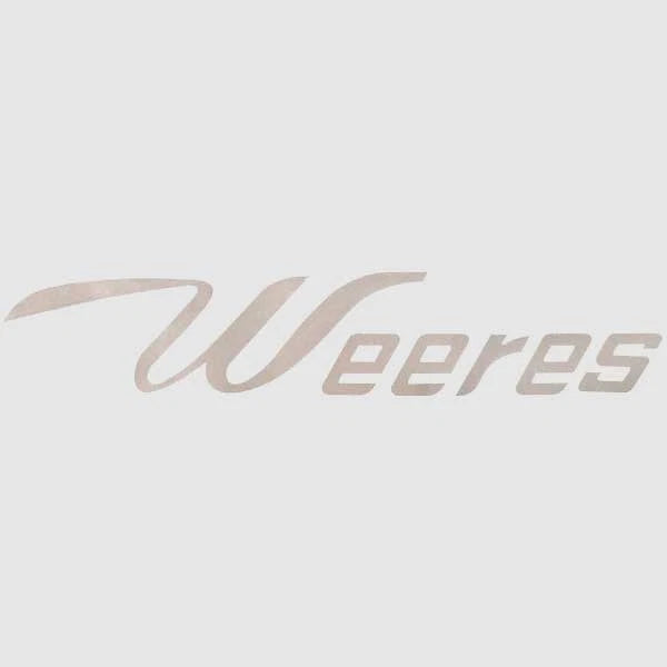 Weeres Boats Decal - Silver Glitter Flake Logo Sticker