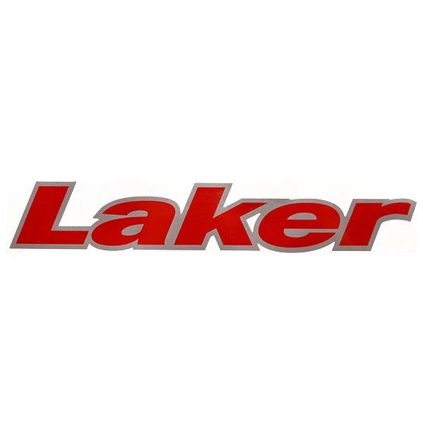 Tracker Boat Decal 05296 - Laker Red Gray Vinyl 8 1/4 X 1 3/8 Inch