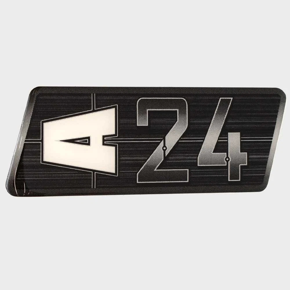 Axis Boat Raised Decal 5974648 - A24 Black Silver 5 1/2 X 2 Inch