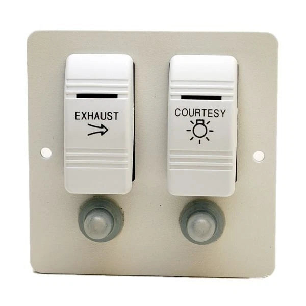 PowerQuest Boat Rocker Switch Panel - White Aluminum