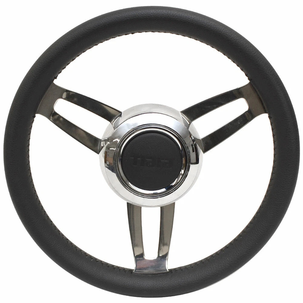 UFlex Boat Morosini Steering Wheel - Tiara Yachts SS Silver Black