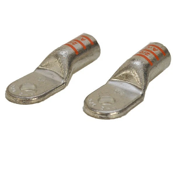 Boat Battery Cable Lug Connector Terminals - 2/0 AWG 3/8 Inch (pair)