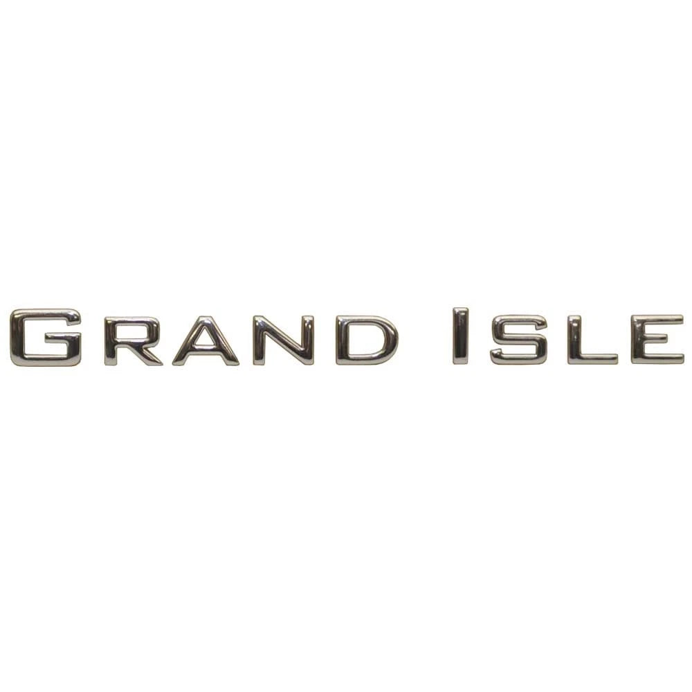 Premier Pontoon Boat Raised Decal - Grand Isle Silver Mirrored Vinyl