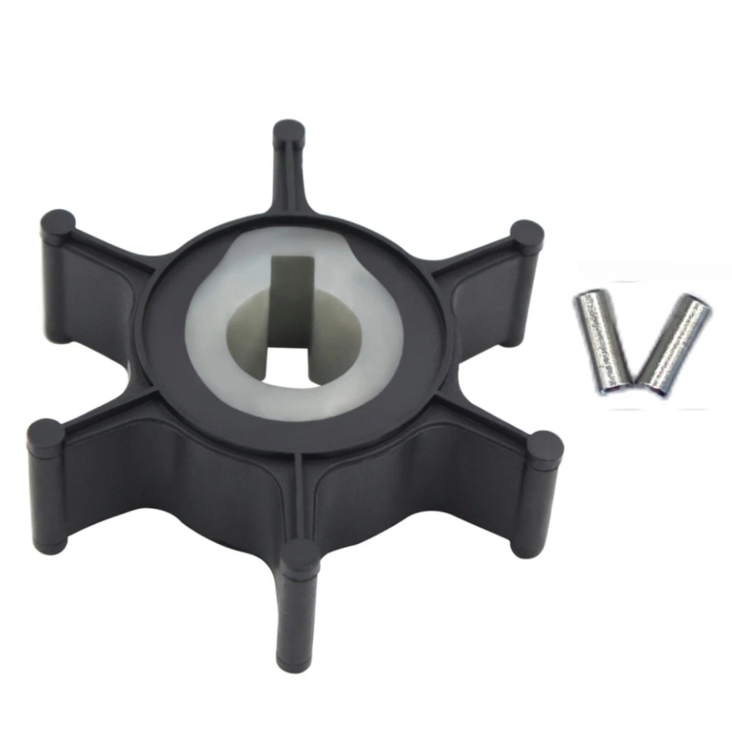 Water Pump Impeller and Pin 646-44352-01 for Yamaha 2HP 2 Stroke Motor Outboard