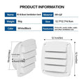 Vent Cover for RVs Boats Trailers for Campers Cabins Utility Boxes Sturdy PP