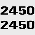 Lund Boat Model Decal - 2450 Genmar Black Sticker (pair)