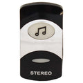 Carling Boat Rocker Switch Cover - Stereo Actuator Silver Black