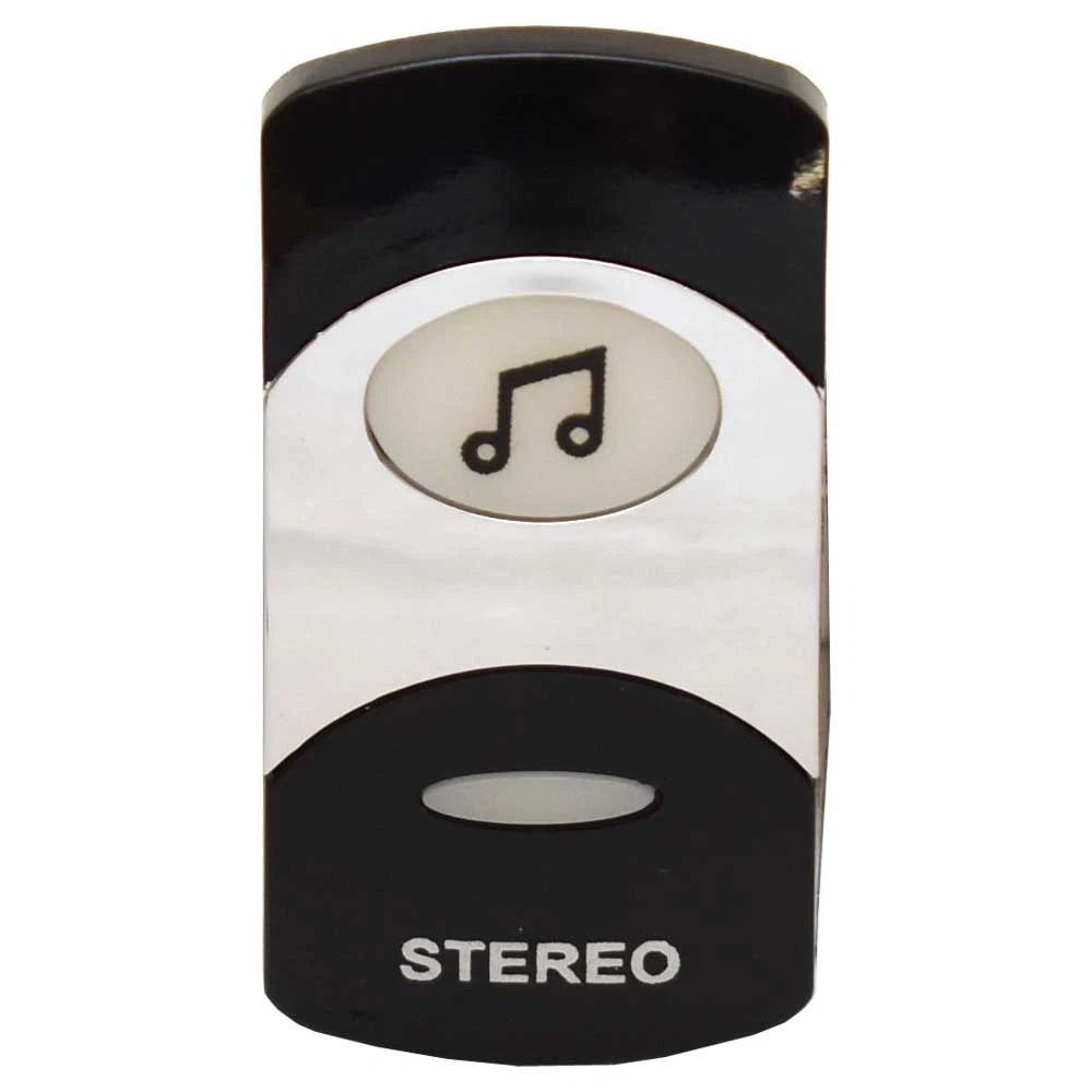 Carling Boat Rocker Switch Cover - Stereo Actuator Silver Black