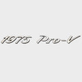 Lund Boat Raised Decal 149257-01 - 1975 Pro V Silver Black 16 3/4 Inch