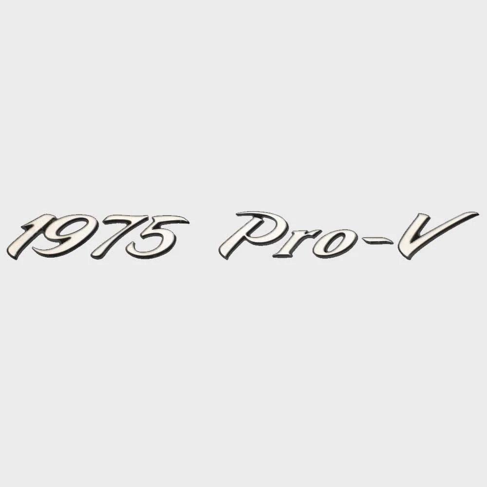 Lund Boat Raised Decal 149257-01 - 1975 Pro V Silver Black 16 3/4 Inch