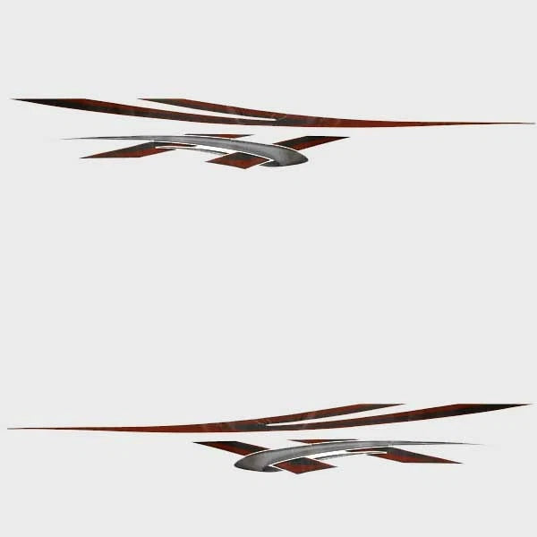 Larson Boat Graphic Decals 0573207C - Senza Red Stickers (set of 4)