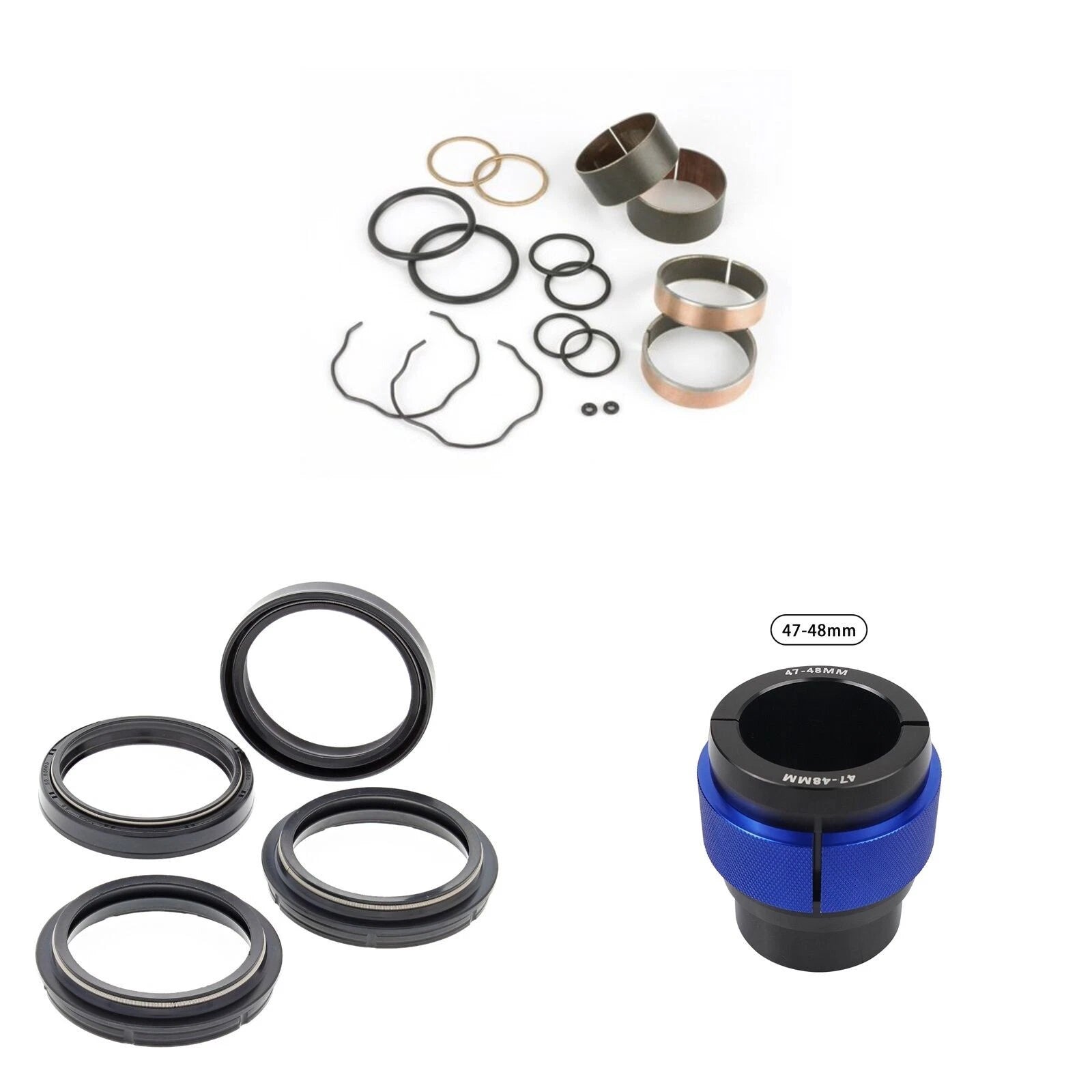 Complete Front Fork Rebuild Kit for Yamaha YZ250 2017-2021 56- with Driver