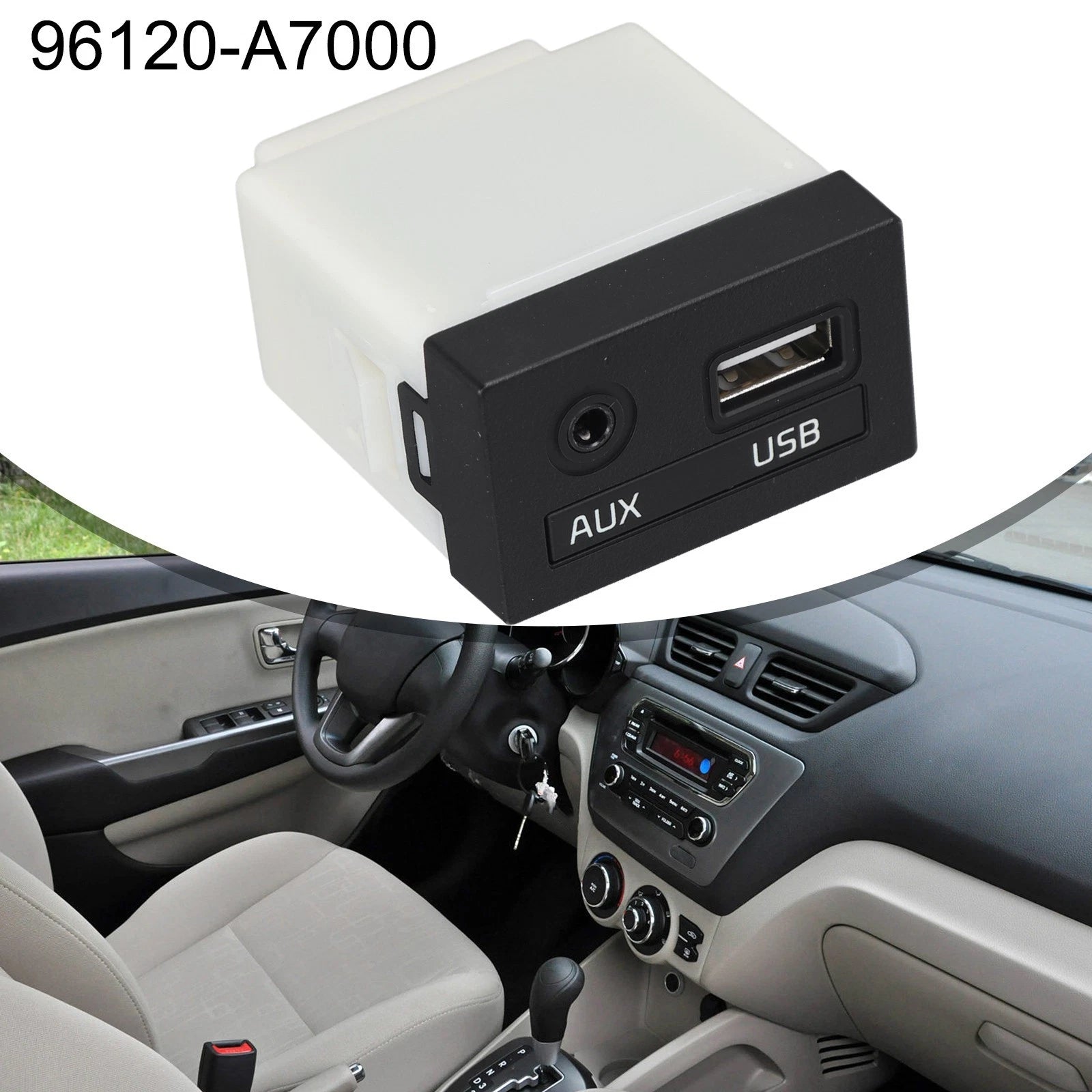 AUX USB Socket 96120-A7000 Center Console 12V Voltage